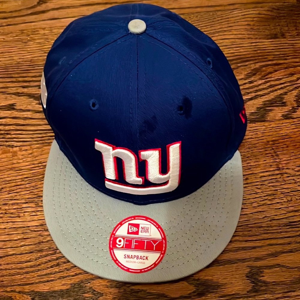 NY NFL blue red and white hat